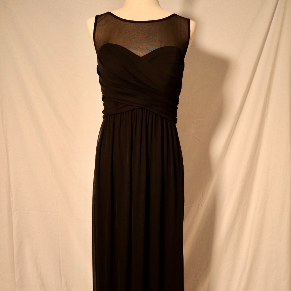 David's Bridal Black Bridesmaid Dress